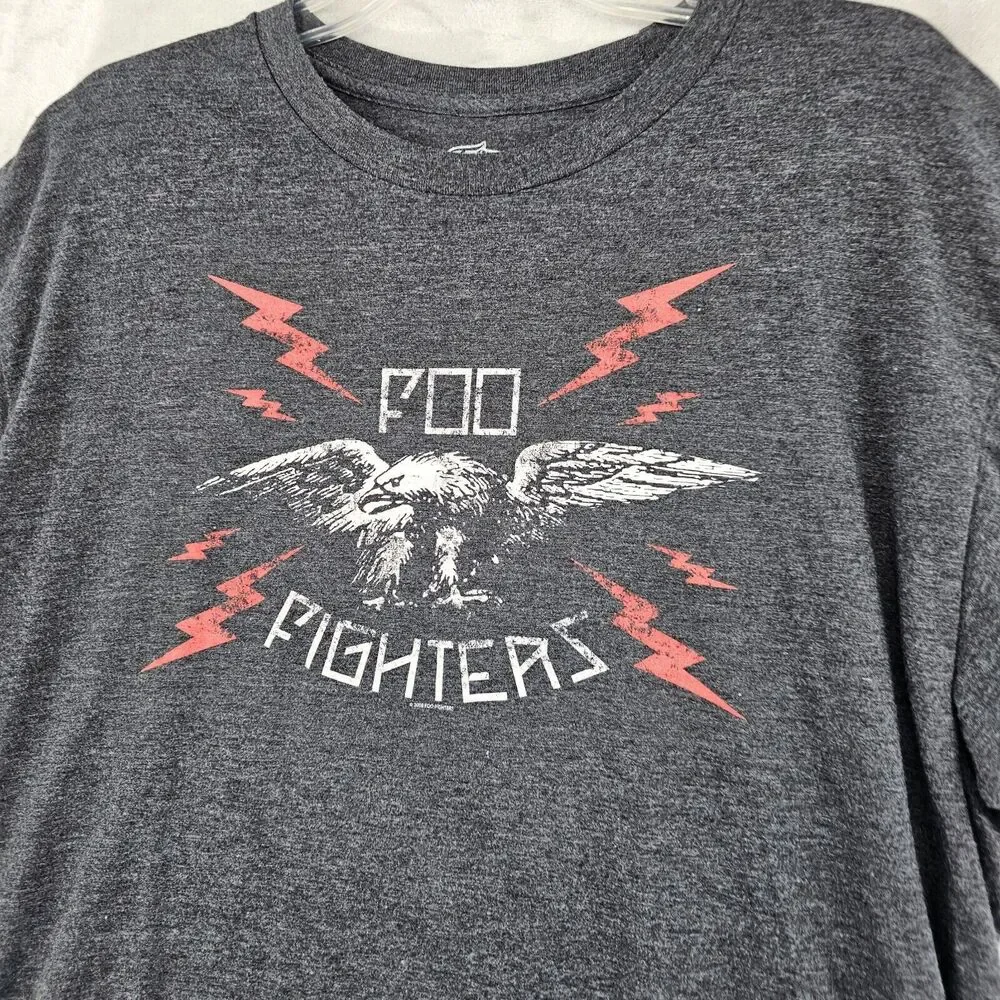 Foo Fighters Shirt Mens Large Gray 2008 Eagle‎ Concert Tour Rock Music Band Tee